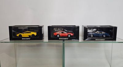 MINICHAMPS : Lot de 3 Lamborghini miniatures en boîte d'orig…