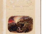 an old book with a picture of a military scene on it