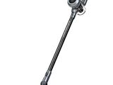 a close up of a cordless vacuum cleaner on a white background
