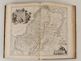 an old book with a map of the country of england