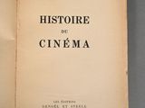 an open book with a black and white title on it