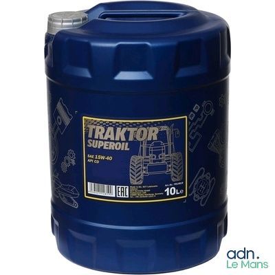 the container is blue and has a sticker on it