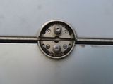 an image of a close up of a door handle on a car