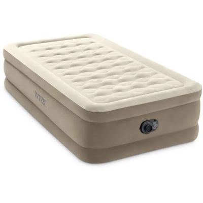 un matelas gonflable équipé d'une pompe intégrée