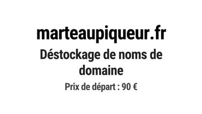Nom de domaine marteaupiqueur.fr.