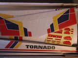 a box with a model airplane inside of it