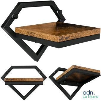 une image représentant une étagère en bois avec une autre étagère en dessous