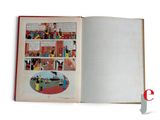 an open book with a picture of people in it