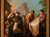 an image of a painting of a group of people in a village