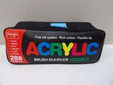 a black case with a colorful logo on it