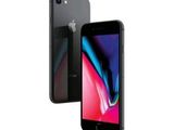 an image of a black iphone 8 with a white background