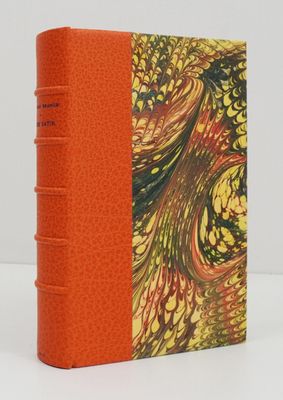 an orange book with a picture of a bird on it