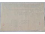 an old piece of paper with a drawing of a train on it