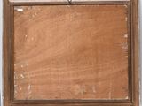 an old wooden picture frame with a piece of wood in the middle