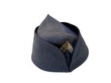 hat made of wool and woolen with a wooden button