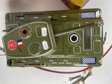 a model of a military vehicle on a table