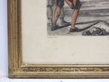 a picture of a painting of a man holding a gun