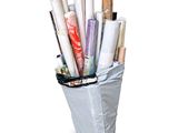 many rolls of wrapping paper in a bag