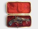 a small gun in a case on a white surface