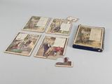 une boîte de puzzles sur laquelle figurent des images de personnes