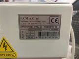 a label on the back of a machine that is sitting on a table