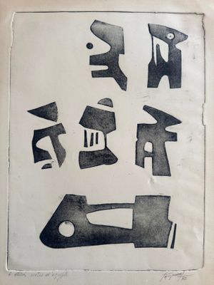 un dessin en noir et blanc représentant différents types d'outils