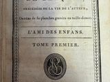an old book with a black and white image of the title of a novel