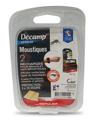 [Lot de 2] - DÉCAMP' - Recharges pour bracelet anti-moustiqu…