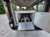 a van that has a table in the back of it