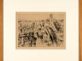 an image of a drawing of a group of people in a field