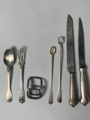 Lot en argent XVIIIe/XIXe comprenant : - Photo 1