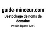 a black and white photo of a sign that says guide minceur com desstockage de nons de domaine