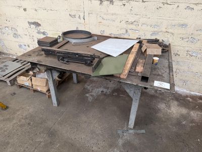 a table that has a lot of tools on it