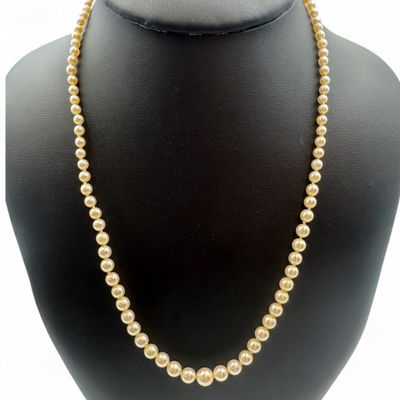 Coliier composé de perles de culture en chute. - Photo 1
