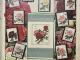 a card with a picture of a bunch of flowers on it