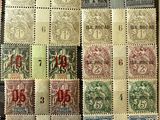 a close up of a picture of a collection of stamps on a table