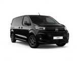 une camionnette noire garée sur une surface blanche, avec un fond blanc