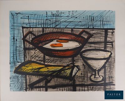 une photo d'un tableau représentant un bol d'œufs posé sur une table