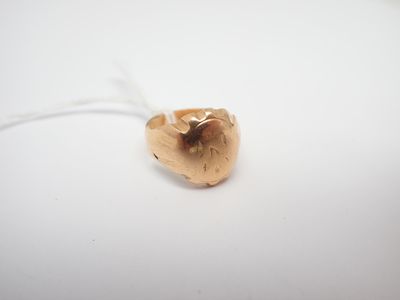 Chevalière en or, poids 6 gr, TDD 51 (usures) - Photo 1