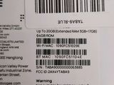 the back of a cell phone with a bar code on it