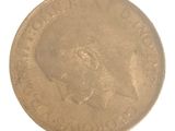 une vieille pièce de monnaie sur laquelle figure l'image d'un homme