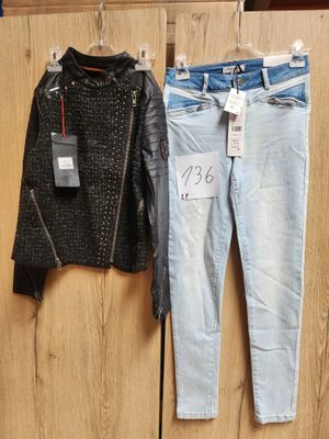 Lot de 2 vêtements femme, de la marque LMV et Morgan, tailles 36 , col