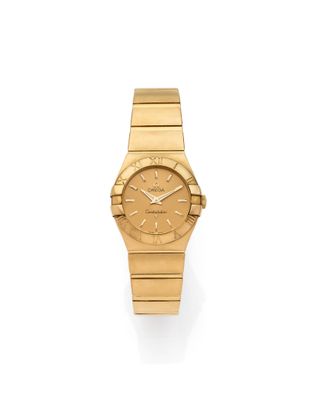 Montre-bracelet pour dames en or jaune 18 carats