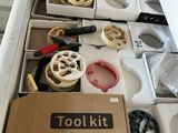 a box of tools sitting on top of a counter
