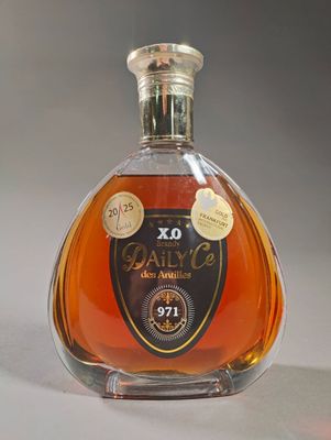 a bottle of brandy that is sitting on a table
