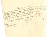 deux vieux papiers couverts d'écriture manuscrite, posés l'un sur l'autre