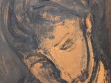 an image of a painting of a woman with a turban on her head