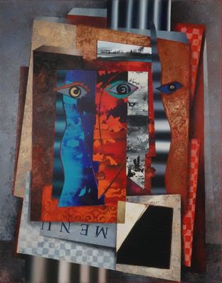 une image représentant une peinture du visage d'une femme sur une feuille de papier