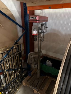 a machine that is sitting inside of a building