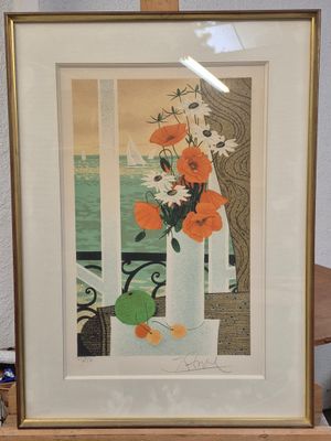 J/ Yves GANNE (1931-2019) Nature morte devant la fenêtre